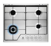 Electrolux Kgs6434sx Plaque De Cuisson à Gaz Encastrable En Acier Inoxydable 59 Cm 4 Brûleurs