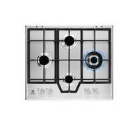Electrolux KGS64562SX Plaque de cuisson à gaz encastrable en acier inoxydable de 60 cm, 4 brûleurs