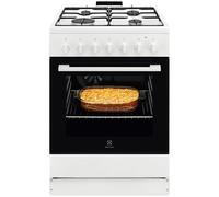 Electrolux Cuisinière gaz LKK620010W 4 foyers 60x60 Multifonction blanc 57 L