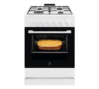 Electrolux LKK620010W Cuisinière Pose libre Multifonction, four ventilé, 4 zones gaz