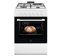 Electrolux Cuisinière mixte gaz/électrique LKM624022W 4 foyers 60x60 Multifonction 57 L