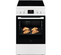 Electrolux Cuisinière vitrocéramique LKR524288W pose libre 50x60x85,8 cm auto-nettoyante Blanc