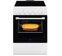 Electrolux LKR620066W Cuisinière Pose libre Plaque de cuisson en vitrocéramique, four électrique, couleur blanche