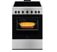 Electrolux LKR620066X Cuisinière Pose libre Plaque de cuisson en vitrocéramique, four électrique, noir/inox