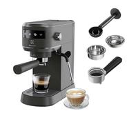 Electrolux Machine à expresso à cappuccino Explore 6 E6EC1-6BST, la Technologie Thermo Block, Filtre 2 en 1 ou insert pour dosettes ESE, égouttoir amovible, Mousseur à lait, Noire
