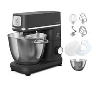 Electrolux Orbital Robot Pâtissier 700 Assistant de Cuisine E6KM1-4BPT, Deux Bols de 6L et 4L, 10 Vitesses, PerfectRiseLid, Avec fouet de cuisine, 1200 W, Acier inoxydable, Perle Noire