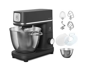 Electrolux Orbital Robot Pâtissier 700 Assistant de Cuisine E6KM1-4BPT, Deux Bols de 6L et 4L, 10 Vitesses, PerfectRiseLid, Avec fouet de cuisine, 1200 W, Acier inoxydable, Perle Noire