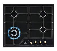 Plaque Gaz Electrolux EGS6436RK 4000W 44dB 4 Foyers Céramique Acier Inoxydable Noir Noir G