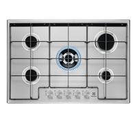 Electrolux Plaque de cuisson gaz EGS7534X 75 cm 5 feux triple couronne