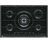 Electrolux Table de cuisson PN750UV 75 cm 5 feux gaz noir commandes avant