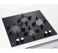 Electrolux PVF645UON Table de Cuisson A Gaz 4 Feux Mirror 60 CM Verre Noir