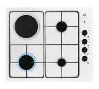 Electrolux - Table de cuisson mixte 55cm 4 feux blanc EGL62821OW