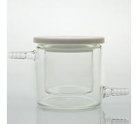 Électrolyseur à bain-marie double paroi - Cellule électrochimique non scellée, cuve en verre, capacité 20-1000 ml, 3 orifices for électrodes (1 pièce)(200ml)