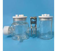 Électrolyseur de fenêtre à lumière à quartz à température contrôlée à double couche et électrolyseur scellé à une seule couche - Capacité de 100 ml(50ml-50ml)