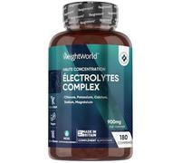 Electrolyte Complex 6 Mois d'Approvisionnement Electrolyte Sans Sucre Sodium, Calcium, Magnésium, Potassium, Chlorure, 180 comprimés 900mg par portion, Alternative au Sachet, Sans Arrière-Goût