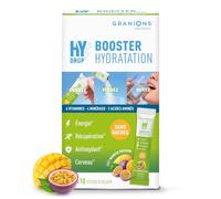 ELECTROLYTE GRANIONS HYDROP - Electrolytes hydratation - SANS SUCRES - Booster hydratation - Vitamines, Minéraux, Magnesium - Fabriqué en France - Goût Mangue Passion - 10 Sticks à diluer