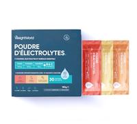 Electrolyte sans Sucre, Electrolyte Poudre Vegan en Sachets à Emporter | avec Vitamine C, B1, B3, B5, B9, B12, Magnesium, Potassium, Sodium, 3 Saveurs: Baies, Citron Vert & Menthe, Orange & Pêche