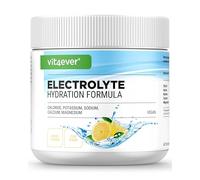 Electrolytes - 200 g (40 portions) - Formule d'hydratation avec chlorure, potassium, sodium, calcium, magnésium - Parfait pour les sportifs en cas de déshydratation - Sans sucre - Vegan - Goût Citron