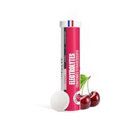 Électrolytes Effervescents Cerise - Magnésium, Calcium, Potassium, Zinc - Hydratation, Énergie & Performance - Vitamine C & Complexe B - Sans Sucre - Anti-Crampes - Sport Endurance - 20 Comprimés