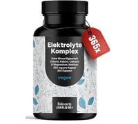 Electrolytes Hydratation Complexe - 365 Gélules - Haute Biodisponibilité avec Chlorure, Potassium, Calcium, Magnesium, Sodium - Vegan et Produit en Allemagne - Electrolyte Supplement
