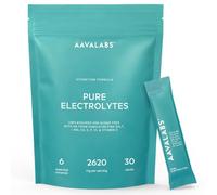 Electrolytes Hydratation Sans Sucre 2620 mg | 6 Sels Minéraux avec Magnesium et Potassium + Vitamine C - Electrolyte Poudre Sans Sucre Sport - 30 Sachets, Goût Neutre