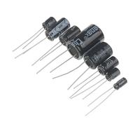 Electrolytic Capacitor Kit 120PCS/125PCS, 25 Values/13 Values, 1uF-2200uF, DIY Electronic Capacitor Assortment Set 16V 25V 50V AUOQKQUT(125PCS - 25Values)