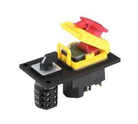 Electromagnetic Switch 400V 7 Pins Rotary Combined With Protection Cover Lock Reset Push Button YCZ4-C NWPNLXEA