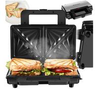 Electroménager - TECTAKE - Appareil à sandwichs SK1000W antiadhésif et résistant à la chaleur