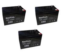 Electron Kit de 3 batteries au plomb cyclique 12 V 12 Ah Rechargeable pour vélos électriques 36 V 12 Ah