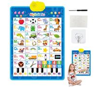 Electronic Alphabet Wall Chart, Interactive Music Learning Poster, 16.14x21.85 inch Talking Speech & Lightweight, Function Educational Toys for Children Girls 2 4, Early Language