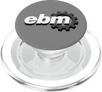 Electronic Body Music (EBM) Inscription Grise avec Roue dentée PopSockets PopGrip pour MagSafe
