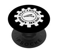 Electronic Body Music Forever EBM Roue dentée Blanc 2 PopSockets PopGrip Adhésif