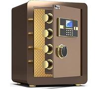 Electronic Code Lock Safe Fireproof and Anti-Theft Storage Box Home Office Security Filing Cabinet with Alarm Device,Brown-36x32x40cm