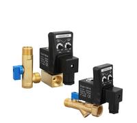 Electronic Drain Valve Air Compressor Filter Dry Air Storage Tank Drain Cooler Dry Electromechanical Magnetic Valve AC220V DC12V(DN20)