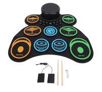 Electronic Drum Pad Set, Roll Up Electronic Practice Drum Kit, Portable Foldable Drum Set with Built in Speaker, Rechargeable Battery, Multiple Sound Effects for Music Lovers and B