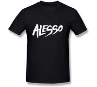 Electronic Music Rock Roll DJ Alesso Remix Radio Logo Unisex 100% Cotton Short-Sleeve T-Shirts Black S