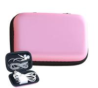 Electronic Organizer - Dustproof Travel Cable Storage Case, Tech Accessories Holder | Portable Waterproof Case, Data Cable Storage Bag Perfect for Cord, Charger, Phone, Earplugs, Headphones, rose, 12