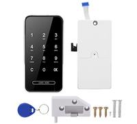 Electronic Password Card Lock, Smart Cabinet Lock with Touch Screen and RFID Keyless Entry, Digital Locker Lock for File Shoe Cabinet Drawer with Password Card Combo Unlock for Hom (boucle de clé)