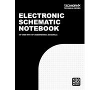 Electronic Schematic Grid Notebook: 1/4″ Main Grid with 1/8″ Subdivisions and Diagonals | 120 Pages, 8.5″ × 11″ | Technophix Technical Series