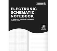 Electronic Schematic Grid Notebook: 1/4″ Main Grid with 1/8″ Subdivisions and Diagonals + 9/32″ Ruled Notes | 120 Pages, 8.5″ × 11″ | Technophix Engineering Notes Series