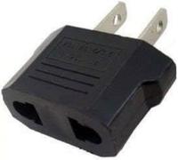 Electrónica Mains Adaptor for Switching from EU to US Plug,Travel Adapter,Black