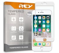 ELECTRÓNICA Rey Verre Trempé 3D pour iPhone 7 / iPhone 8 / iPhone SE 2020 / IPHONE SE 2022 5G, Blanc, Protecteur d'écran qualité supérieure, Protection Complète, 3D, 4D, 5D
