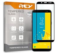 ELECTRÓNICA REY Verre Trempé 3D pour Samsung Galaxy J6 2018, Noir, Protecteur d'écran qualité supérieure, Protection Complète, 3D, 4D, 5D