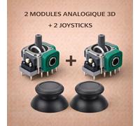ELECTRONICFIX Pack 2 Modules 3D Stick Analogique Avec 2 Joysticks Manette Compatible avec Nintendo Switch Pro, Ensemble De Remplacement Interne Pour Réparation Totale
