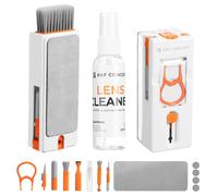 Electronics Laptop Cleaning Kit,11 In 1 Multifunctional Keyboard Cleaner Brush With Keycap Puller For Tablet,Phones,Pc,With 60Ml Cleaning Solution,Orange