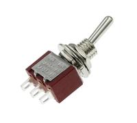 ElectronicSwitch 100PCS Toggle Switch Rocker Switch Red MTS-113 5A 125V Self-Reset Switch 3A 250 AC 3PIN ON-ON