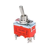 ElectronicSwitch 1pc 15A 250V SPST E-TEN1221 4PIN ON-OFF Toggle Switch Self-locking