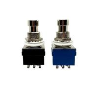 ElectronicSwitch 1PC 9 Soldering Pins Black 3PDT ON-ON Self-locking Foot Switch Guitar Effects Pedal Box Stomp Latching