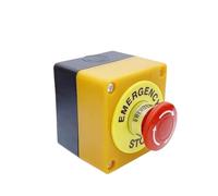 ElectronicSwitch 22mm Emergency Stop Push Button Switch 1NO 1NC 10A 660V Box Manual Control