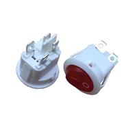 ElectronicSwitch 5PC Circular boat-shaped switch with 4 pins and 2 positions, 20mm with light opening, cranked button 6A250V
